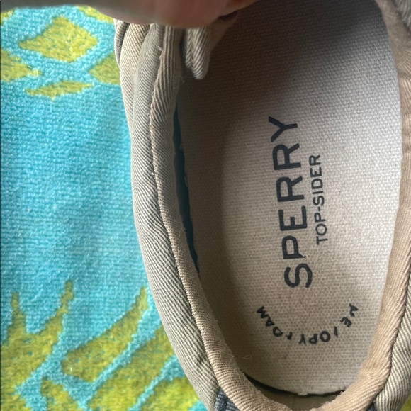 SPERRY Men's Canvas Boat Shoes - Olive Tan SZ 8.5 - Picture 7 of 10